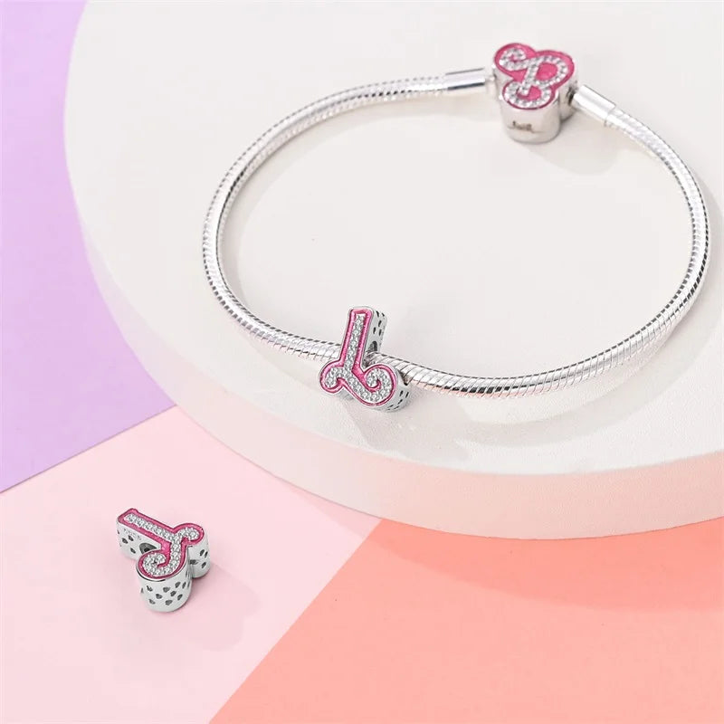 Letras Pink Barbie - Prata 925