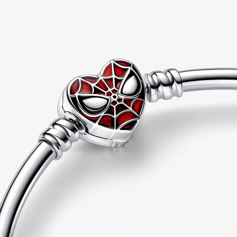 Bracelete Homem Aranha Coração - Prata 925